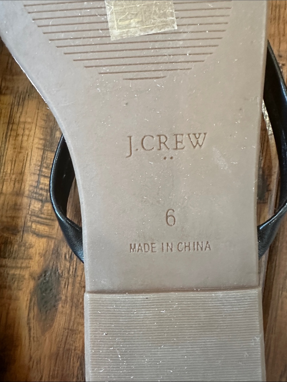 Lot of 2 J. Crew Women's Easy Summer Flip Flop Sandals in Black and Tan - Picture 2 of 9